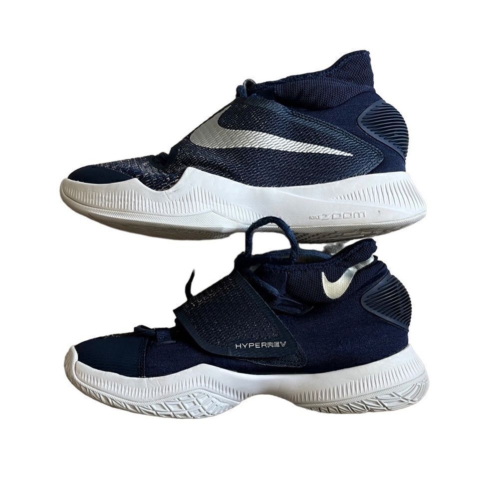 Nike Zoom Hyperrev 2016 Navy Blue Silver White Georgetown Draymond Jordan sz. 7